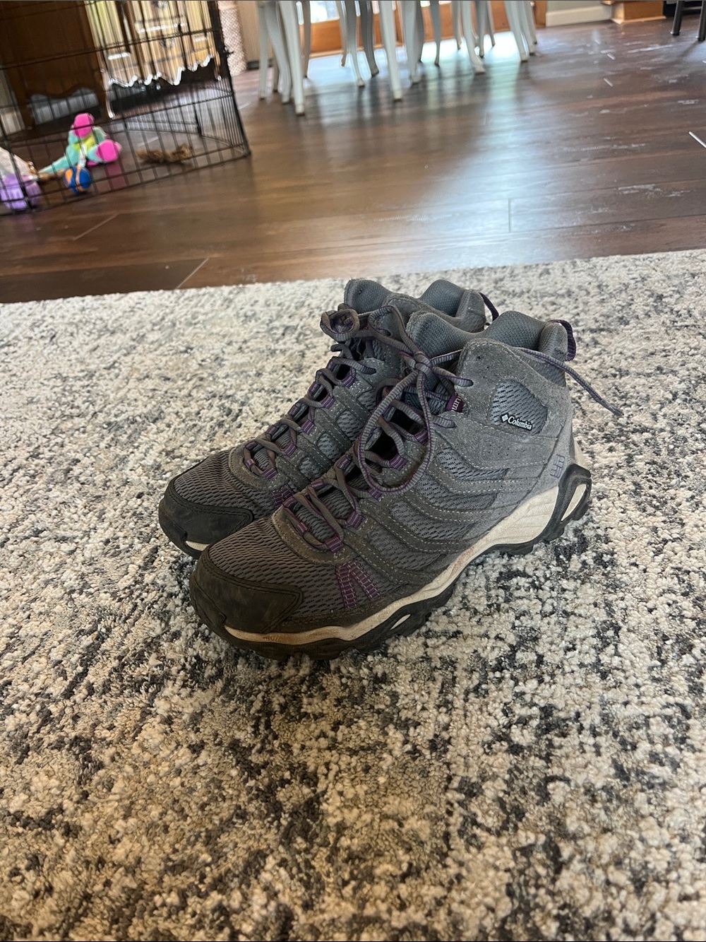 Columbia Gray and Purple Women's Hiking Boots